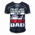 Anime Fathers Birthday Im An Anime Dad Funny Fathers Day Gift For Women Men's Short Sleeve V-neck 3D Print Retro Tshirt Navy Blue