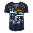Awesome Dad Will Fix It Handyman Handy Dad Fathers Day Gift For Women Men's Short Sleeve V-neck 3D Print Retro Tshirt Navy Blue