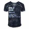 Bald Dad Definition Gift For Women Men's Short Sleeve V-neck 3D Print Retro Tshirt Navy Blue
