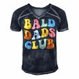 Bald Dads Club Funny Dad Fathers Day Bald Head Joke Gift For Women Men's Short Sleeve V-neck 3D Print Retro Tshirt Navy Blue