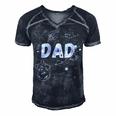 Dad Outer Space Daddy Planet Birthday Fathers Day Gift For Womens Gift For Women Men's Short Sleeve V-neck 3D Print Retro Tshirt Navy Blue