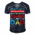 Fathers Birthday Im An Anime Dad Fathers Day Otaku Gift For Women Men's Short Sleeve V-neck 3D Print Retro Tshirt Navy Blue
