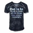 Fathers Day Dad Sayings Happy Fathers Day Gift For Women Men's Short Sleeve V-neck 3D Print Retro Tshirt Navy Blue