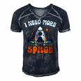 Funny I Need More Space Dad I Teach Space Crew Tech Camp Mom Gift For Women Men's Short Sleeve V-neck 3D Print Retro Tshirt Navy Blue