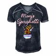 Funny Moms Spaghetti And Meatballs Meme Mothers Day Food Gift For Women Men's Short Sleeve V-neck 3D Print Retro Tshirt Navy Blue