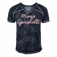 Funny Mothers Day Moms Spaghetti And Meatballs Lover Meme Gift For Women Men's Short Sleeve V-neck 3D Print Retro Tshirt Navy Blue