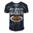 Less Upsetti Spaghetti Gift For Womens Gift For Women Men's Short Sleeve V-neck 3D Print Retro Tshirt Navy Blue