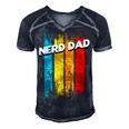 Nerd Dad Conservative Daddy Protective Father Funny Gift For Women Men's Short Sleeve V-neck 3D Print Retro Tshirt Navy Blue