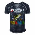 Ofishally The Best Mama Fishing Rod Mommy Funny Mothers Day Gift For Womens Gift For Women Men's Short Sleeve V-neck 3D Print Retro Tshirt Navy Blue