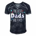 The Best Dads Are Bald Alopecia Awareness And Bald Daddy Gift For Mens Gift For Women Men's Short Sleeve V-neck 3D Print Retro Tshirt Navy Blue