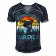 Vintage Retro Best Roller Derby Dad Ever Fathers Day Gift For Women Men's Short Sleeve V-neck 3D Print Retro Tshirt Navy Blue