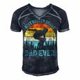 Vintage Retro Best Roller Derby Dad Ever Fathers Day Gift For Womens Gift For Women Men's Short Sleeve V-neck 3D Print Retro Tshirt Navy Blue
