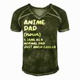 Anime Dad Definition Funny Japanese Gift For Women Men's Short Sleeve V-neck 3D Print Retro Tshirt Green