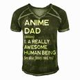 Anime Dad Definition Gift For Women Men's Short Sleeve V-neck 3D Print Retro Tshirt Green