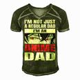 Anime Fathers Birthday Im An Anime Dad Funny Fathers Day Gift For Women Men's Short Sleeve V-neck 3D Print Retro Tshirt Green