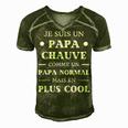 Cool Bald Dad Humour Bald Man Funny Gift For Mens Gift For Women Men's Short Sleeve V-neck 3D Print Retro Tshirt Green