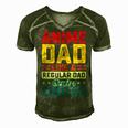 Father’S Day Anime Dad Daddy Father Papa Graphic From Son Gift For Women Men's Short Sleeve V-neck 3D Print Retro Tshirt Green