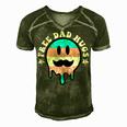 Free Dad Hugs Smile Face Trans Daddy Lgbt Fathers Day Gift For Women Men's Short Sleeve V-neck 3D Print Retro Tshirt Green