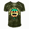Free Dad Hugs Smile Face Trans Daddy Lgbt Fathers Day Gift For Womens Gift For Women Men's Short Sleeve V-neck 3D Print Retro Tshirt Green