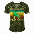 Funny Vintage Retro Best Roller Derby Dad Ever Fathers Day Gift For Women Men's Short Sleeve V-neck 3D Print Retro Tshirt Green