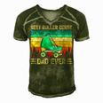 Funny Vintage Retro Best Roller Derby Dad Ever Fathers Day Gift For Womens Gift For Women Men's Short Sleeve V-neck 3D Print Retro Tshirt Green