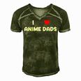 I Heart Anime Dads Funny Love Red Simple Weeb Weeaboo Gay Gift For Women Men's Short Sleeve V-neck 3D Print Retro Tshirt Green