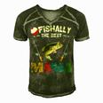 Ofishally The Best Mama Fishing Rod Mommy Funny Mothers Day Gift For Womens Gift For Women Men's Short Sleeve V-neck 3D Print Retro Tshirt Green