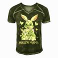 Rabbit Mum Design Cute Bunny Outfit For Girls Gift For Women Men's Short Sleeve V-neck 3D Print Retro Tshirt Green