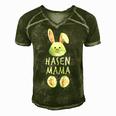 Rabbit Mum Family Partner Look Easter Bunny Gift Easter Gift For Womens Gift For Women Men's Short Sleeve V-neck 3D Print Retro Tshirt Green