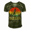 Retro Vintage Best Roller Derby Dad Ever Fathers Day Gift For Mens Gift For Women Men's Short Sleeve V-neck 3D Print Retro Tshirt Green