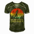 Retro Vintage Best Roller Derby Dad Ever Fathers Day Gift For Womens Gift For Women Men's Short Sleeve V-neck 3D Print Retro Tshirt Green