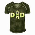 Space Dad Astronaut Daddy Outer Space Birthday Party Gift For Womens Gift For Women Men's Short Sleeve V-neck 3D Print Retro Tshirt Green