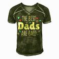 The Best Dads Are Bald Alopecia Awareness And Bald Daddy Gift For Mens Gift For Women Men's Short Sleeve V-neck 3D Print Retro Tshirt Green