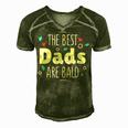 The Best Dads Are Bald Alopecia Awareness And Bald Daddy Gift For Mens Gift For Women Men's Short Sleeve V-neck 3D Print Retro Tshirt Green