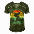 Vintage Retro Best Roller Derby Dad Ever Fathers Day Gift For Mens Gift For Women Men's Short Sleeve V-neck 3D Print Retro Tshirt Green