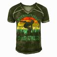Vintage Retro Best Roller Derby Dad Ever Fathers Day Gift For Mens Gift For Women Men's Short Sleeve V-neck 3D Print Retro Tshirt Green