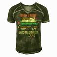 With A Body Like This Who Needs Hair Retro Bald Dad Gift For Women Men's Short Sleeve V-neck 3D Print Retro Tshirt Green