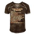 10 Rules Dating My Daughter Overprotective Dad Protective Gift For Women Men's Short Sleeve V-neck 3D Print Retro Tshirt Brown