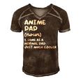 Anime Dad Definition Funny Japanese Gift For Women Men's Short Sleeve V-neck 3D Print Retro Tshirt Brown