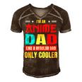 Anime Dad Like A Regular Dad Only Cooler Otaku Fathers Day Gift For Women Men's Short Sleeve V-neck 3D Print Retro Tshirt Brown