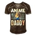 Anime Daddy Saying Animes Hobby Lover Dad Father Papa Gift For Women Men's Short Sleeve V-neck 3D Print Retro Tshirt Brown