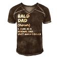 Bald Dad Definition Gift For Women Men's Short Sleeve V-neck 3D Print Retro Tshirt Brown