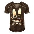 Dutch Rabbit Mum Rabbit Lover Gift For Women Men's Short Sleeve V-neck 3D Print Retro Tshirt Brown