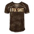 I Fix Stuff Handy Dad Gifts For Daddy Handyman Fathers Day Gift For Mens Gift For Women Men's Short Sleeve V-neck 3D Print Retro Tshirt Brown