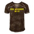 Missouri Veterans Day Memorial Day Father Grandpa Dad Son Gift For Women Men's Short Sleeve V-neck 3D Print Retro Tshirt Brown