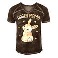 Rabbit Mum With Rabbit Easter Bunny Gift For Women Men's Short Sleeve V-neck 3D Print Retro Tshirt Brown
