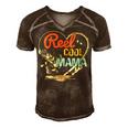 Reel Cool Mama Fishing Mothers Day For Gift For Womens Gift For Women Men's Short Sleeve V-neck 3D Print Retro Tshirt Brown
