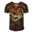 Reel Cool Mama Fishing Mothers Day For Womens Gift For Women Men's Short Sleeve V-neck 3D Print Retro Tshirt Brown