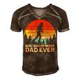 Retro Vintage Best Roller Derby Dad Ever Fathers Day Gift For Mens Gift For Women Men's Short Sleeve V-neck 3D Print Retro Tshirt Brown