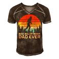 Retro Vintage Best Roller Derby Dad Ever Fathers Day Gift For Women Men's Short Sleeve V-neck 3D Print Retro Tshirt Brown